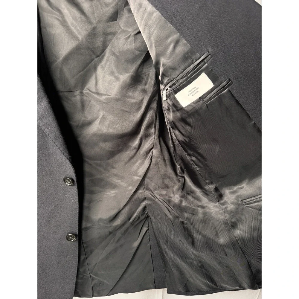 Jack Spade Mens 42 Wool Sport‎ Coat Blazer Black 2 Button Made USA Career Formal